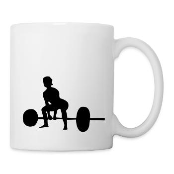 frau gewichte - Tasse - Weiß - Rechts
