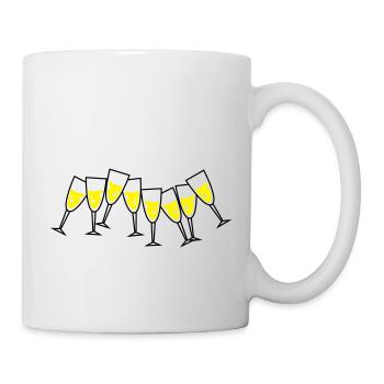 sekt glaeser design - Tasse - Weiß - Rechts