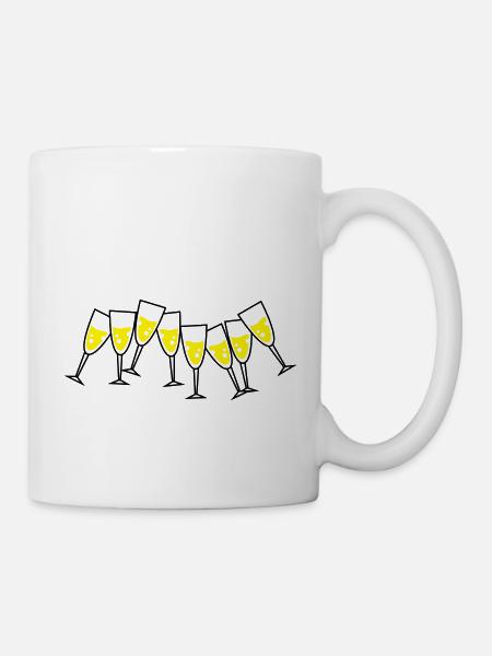 sekt glaeser design - Tasse - Weiß