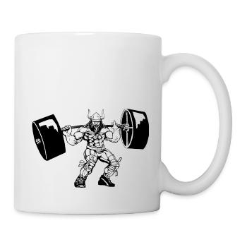 Wikinger Viking Bodybuilder Training Gym - Mug - white - Right