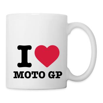 I love Moto GP Motorrad Spruch Motorradfahrer Bike - Tasse - Weiß - Rechts