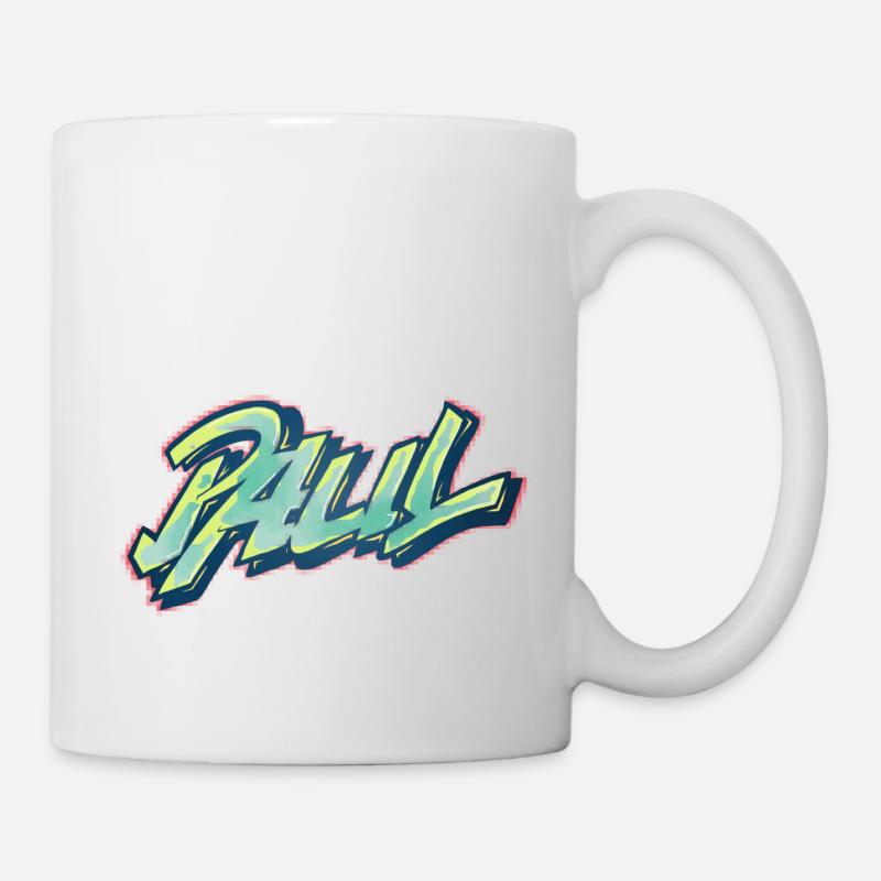 paul graffiti vorname - Tasse - Weiß