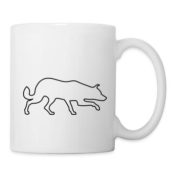 Hütehund Silhouette - Tasse - Weiß - Rechts