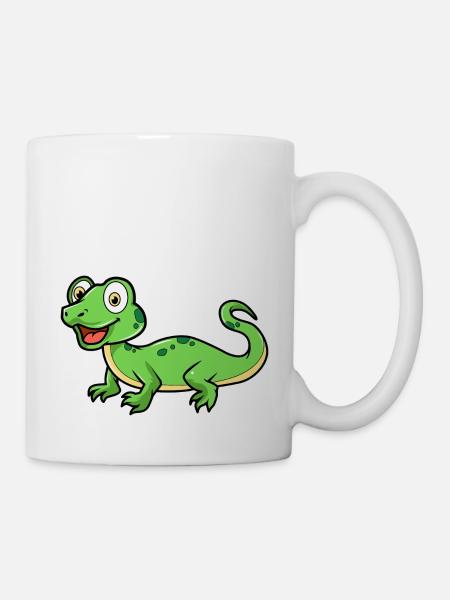Eidechse - Tasse - Weiß