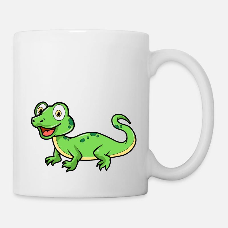 Eidechse - Tasse - Weiß