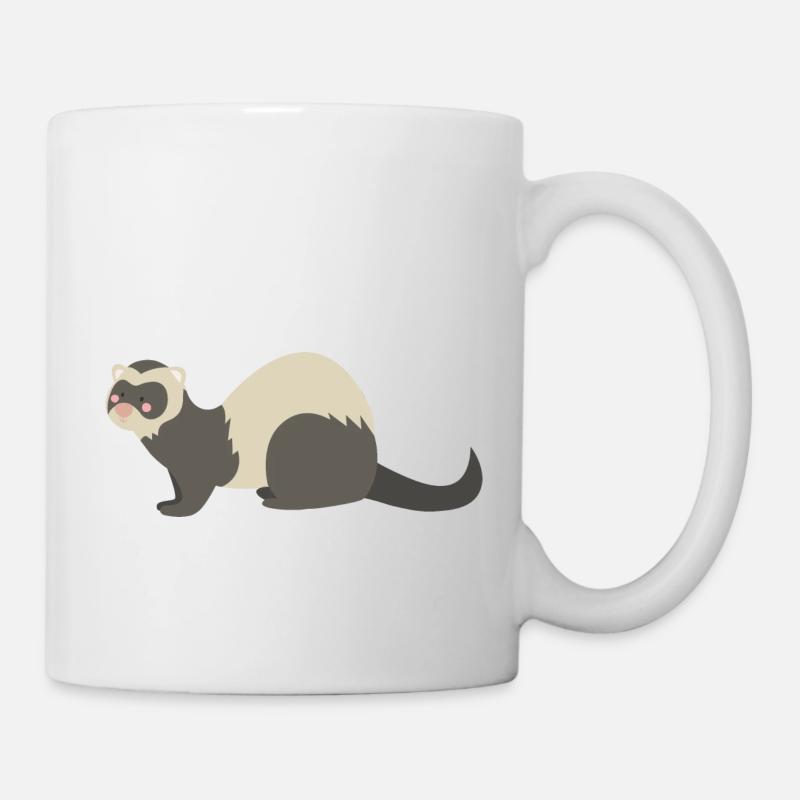 Frettchen - Tasse - Weiß