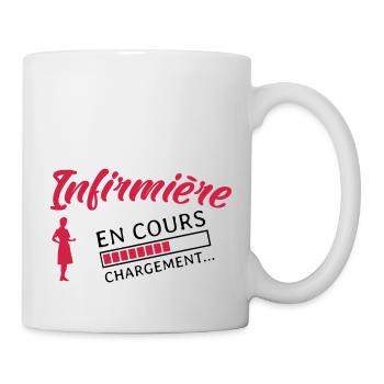 Infirmière en cours Future infirmière - Mug blanc - blanc - Droite
