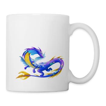 Magical water dragon - dragon of the elements - Mug - white - Right
