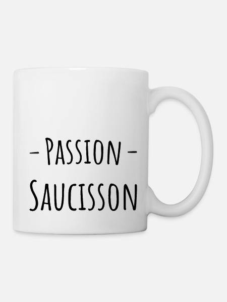 Passion saucisson, humour - Mug blanc - blanc
