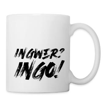 Ingwer? Ingo! Lustiger, witziger Spruch für Ingos - Tasse - Weiß - Rechts