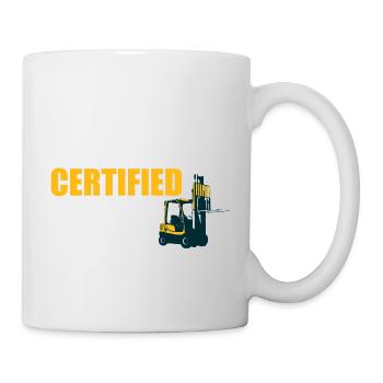 Zertifizierter Staplerfahrer - Tasse - Weiß - Rechts