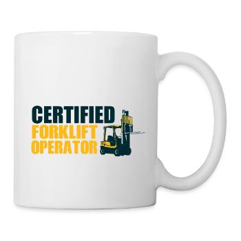 Zertifizierter Gabelstaplerfahrer - Tasse - Weiß - Rechts