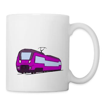 Regionalbahn Zug Lok Eisenbahn Modelleisenbahn - Tasse - Weiß - Rechts