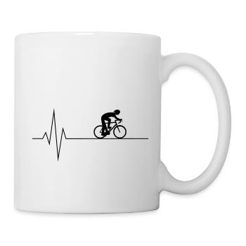 Heartbeat cyclist - Mug - white - Right