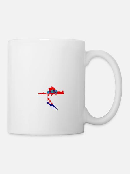Kroatien Herzschlag - Tasse - Weiß