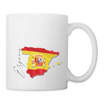 Espagne | Drapeau réel | Drapeau Carte ES - Mug blanc - blanc - Droite