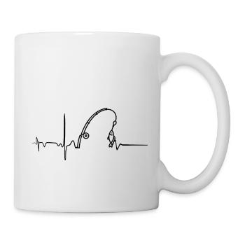 Gift for angler fishing fish catch love - Mug - white - Right