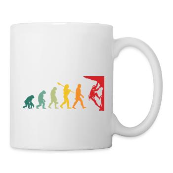 Kletterer Evolutionen Mensch Affe Mann Climber - Tasse - Weiß - Rechts