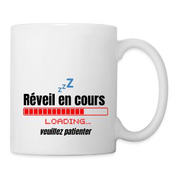 Réveil en cours, veuillez patientez - Mug blanc - blanc - Droite