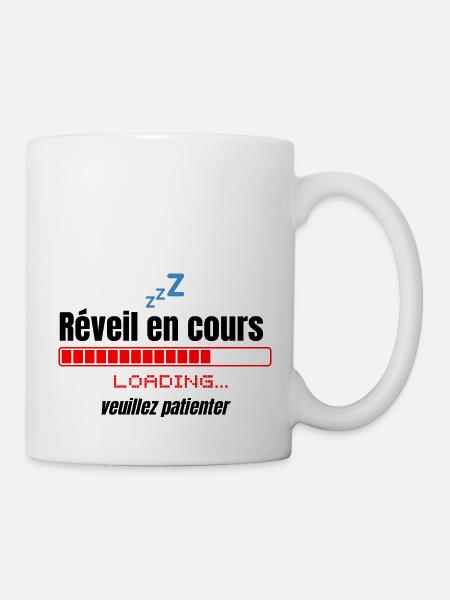 Réveil en cours, veuillez patientez - Mug blanc - blanc