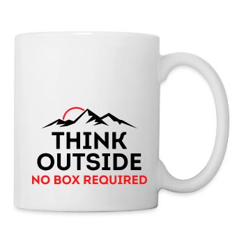 Think outside no box required - Mug blanc - blanc - Droite