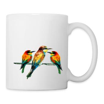 Polygonal animal colorful geometry animal bird - Mug - white - Right