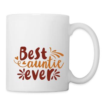 Best auntie ever - Tasse - Weiß - Rechts
