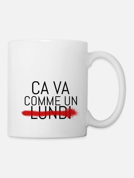 Ca va comme un lundi !! - Mug blanc - blanc