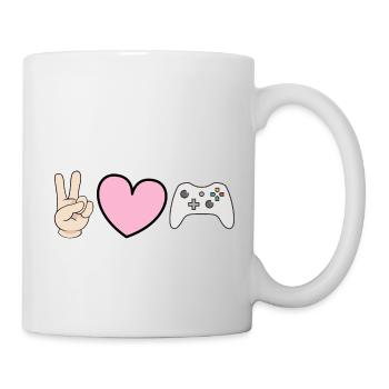 Peace Love Gaming - Tasse - Weiß - Rechts