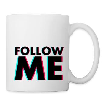 Follow me tiktok RGB lettering - Mug - white - Right