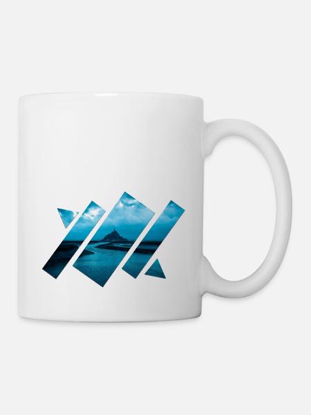 polyscape_blue - Mug blanc - blanc