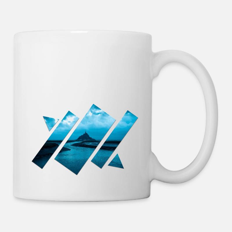 polyscape_blue - Tasse - Weiß