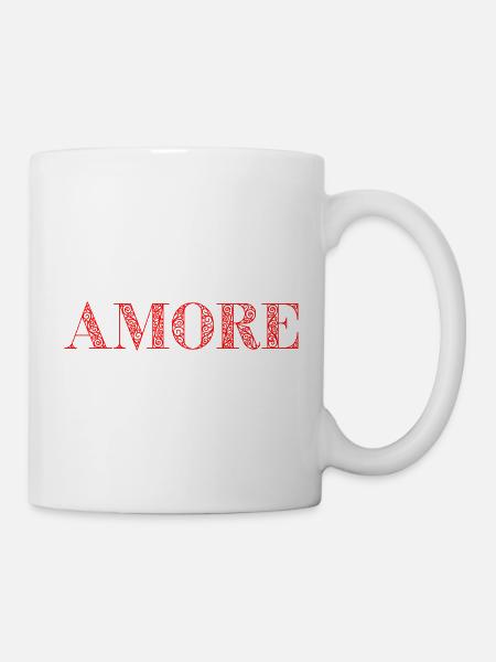 AMORE idée cadeau citation italien amour - Mug blanc - blanc
