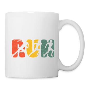 Run Retro Running Vintage Runner Endurance Fitness - Mug - white - Right