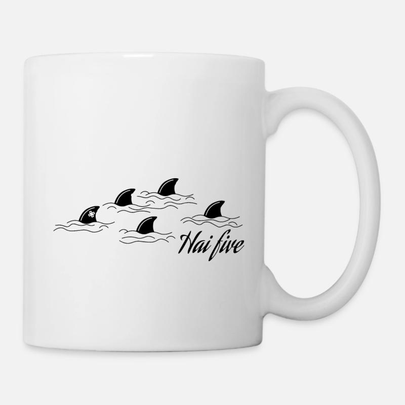 Shark Five - Shark Gift - Mug - white