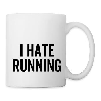 Je déteste courir - Mug blanc - blanc - Droite