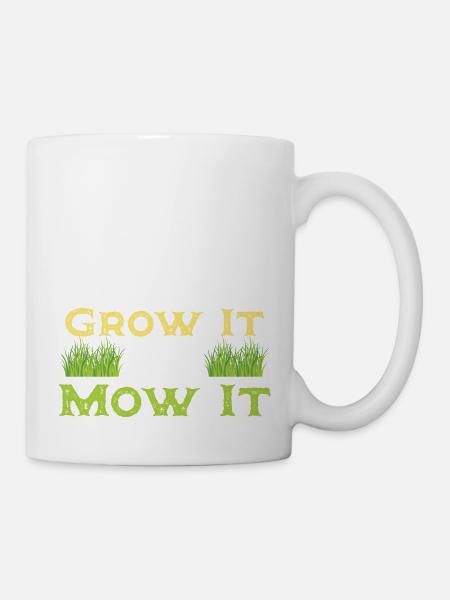 Funny Lawnmower Lawn Saying Garden Care - Mug - white