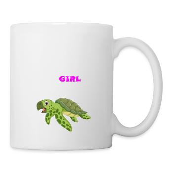 Just a Girl who loves Turtels Schildkröte Meeres - Tasse - Weiß - Rechts