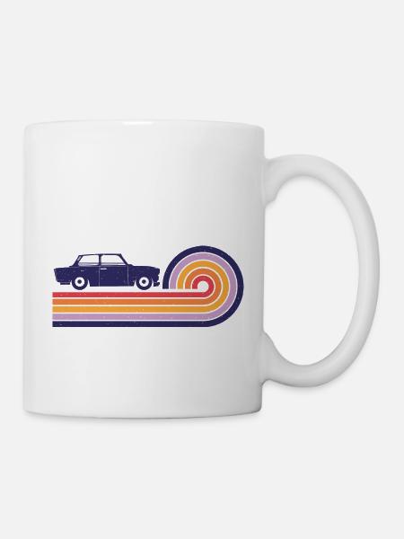 Trabi Rétro Vintage DDR Est Auto Design - Mug blanc - blanc