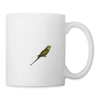 Budgie parakeet bird heartbeat - Mug - white - Right