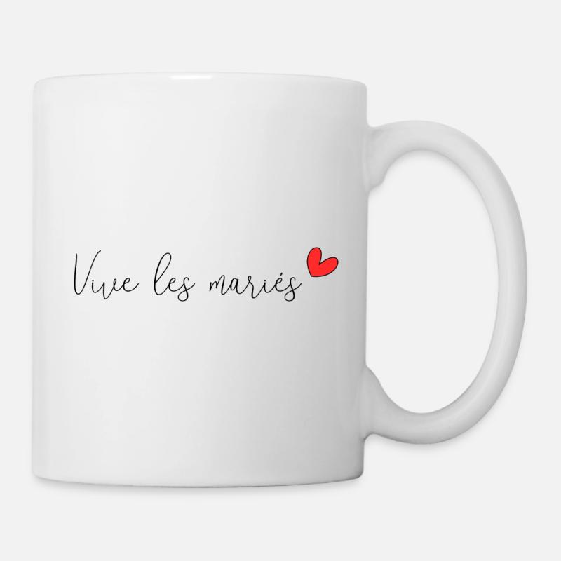 VIVE LES MARIES. JUST MARRIED. VIVE LES MARIES - Mug blanc - blanc