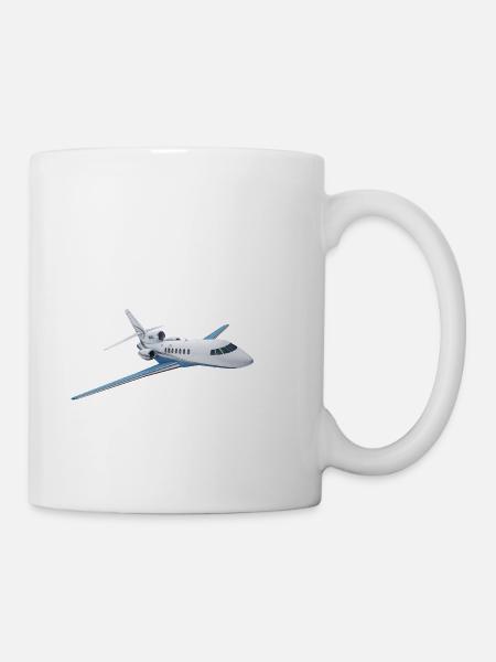 Business-Jet - Mug blanc - blanc