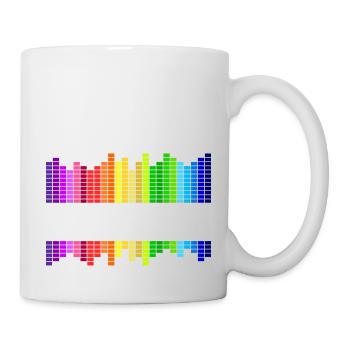 Musique l’égaliseur arc-en-ciel danse concert de rock - Mug blanc - blanc - Droite