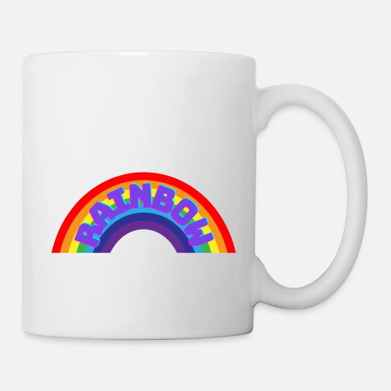 Regenbogen - Tasse - Weiß