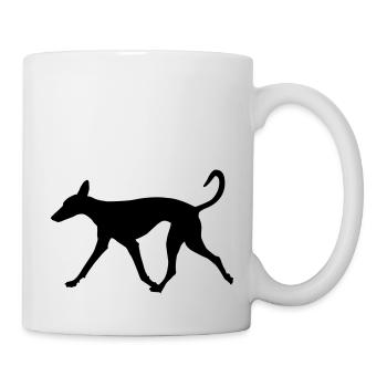 Podenco running relaxed - Tasse - Weiß - Rechts
