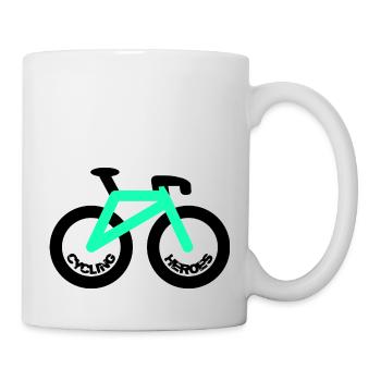 velo cycling heros bike - Mug - white - Right