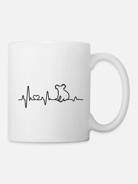 Herzschlag Koala Australien Liebe Koalabär - Tasse - Weiß