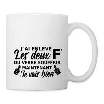 citations drôles humour cadeau - Mug blanc - blanc - Droite