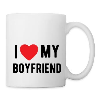 J’aime mon petit ami - Mug blanc - blanc - Droite