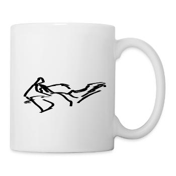 Rennmaschine - Tasse - Weiß - Rechts